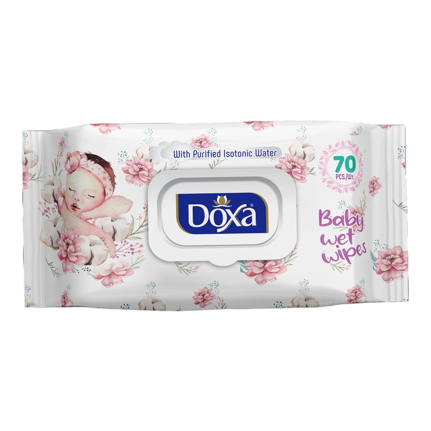 Doxa Baby Wet wipes 70 Pcs Pink