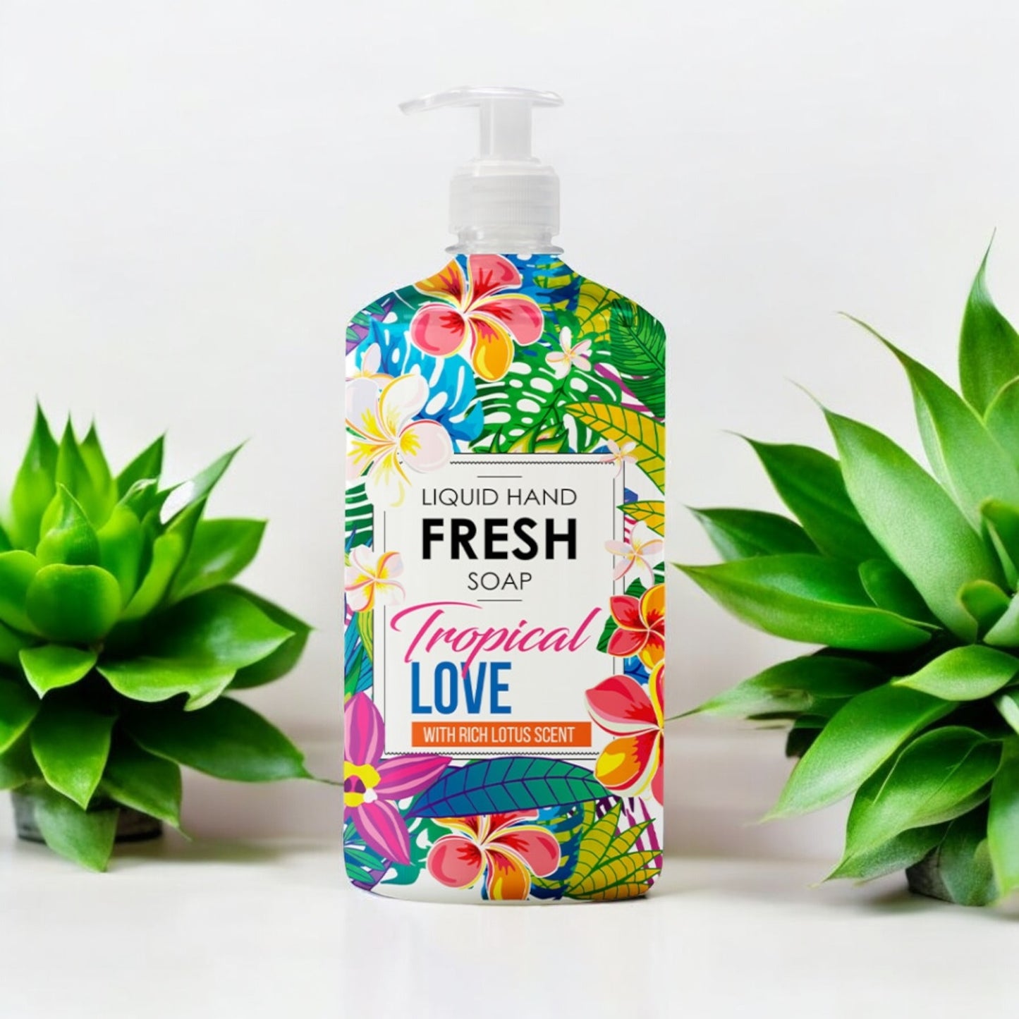 Frisse vloeibare handzeep. TROPICAL LOVE 1L