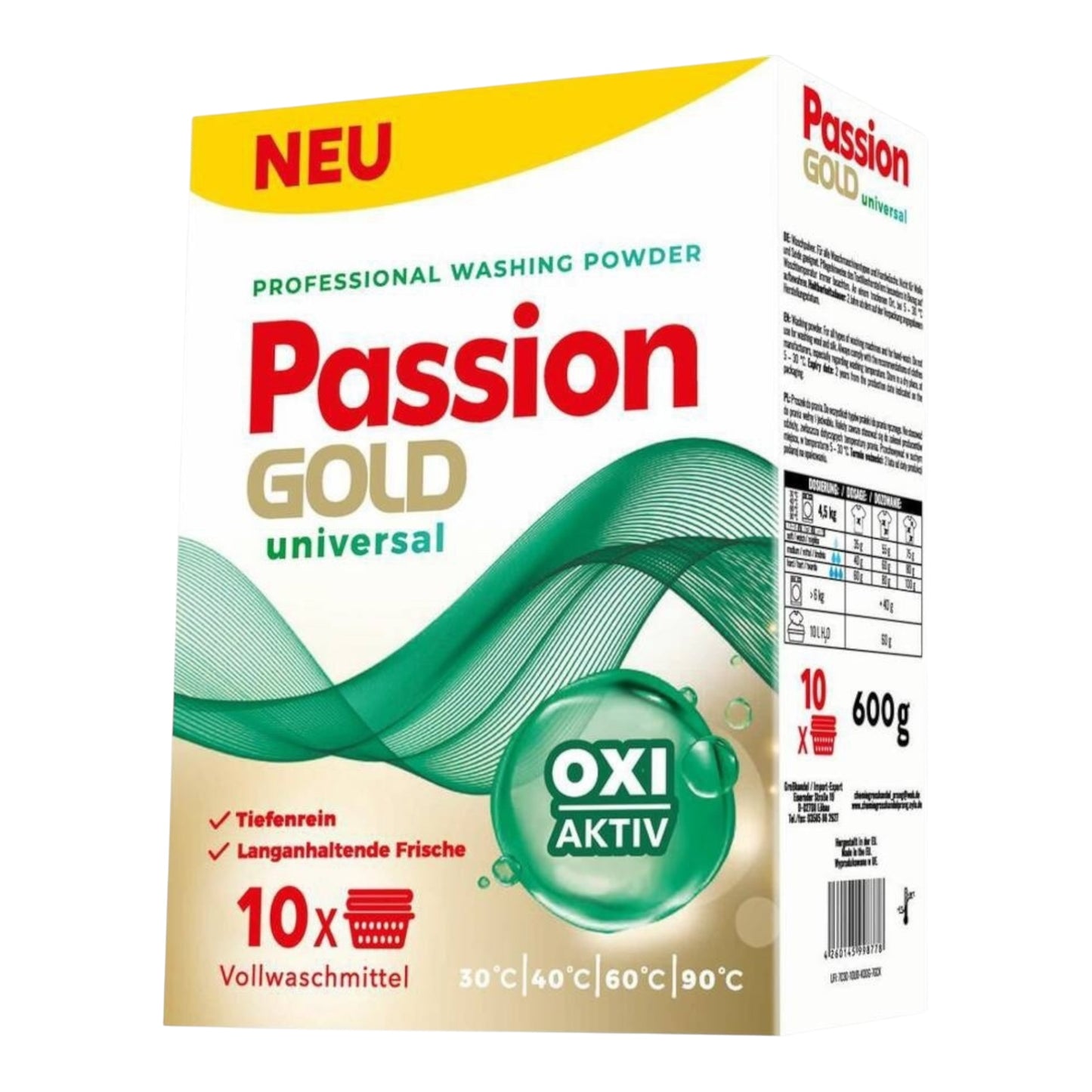 Passion Gold Washing Powder 600g Professional Universal /10 Washes
