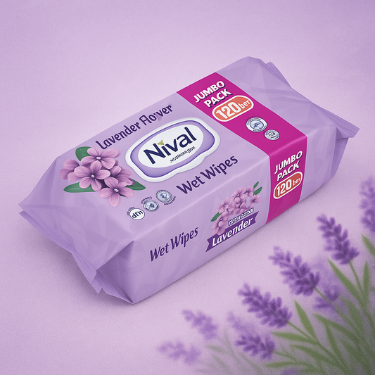 Nival Wet Wipes 120 Pcs Lavender