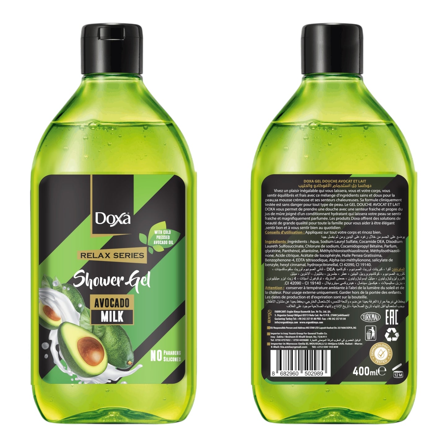Doxa Relax Series-Shower Gel 400 Ml Avocado&Milk