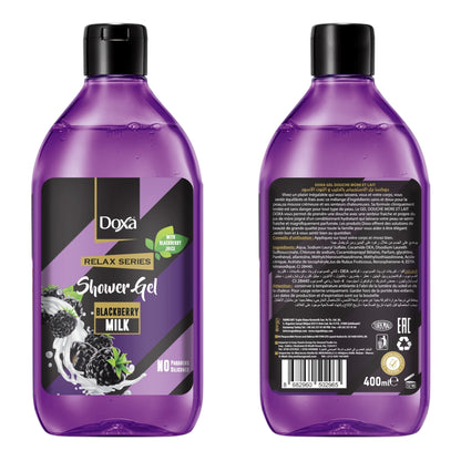 12X Doxa Relax Series-Shower Gel 400 Ml - Blackberry&Milk