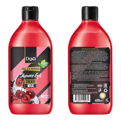 12X Doxa Relax Series-Shower Gel 400 Ml - Cherry&Milk