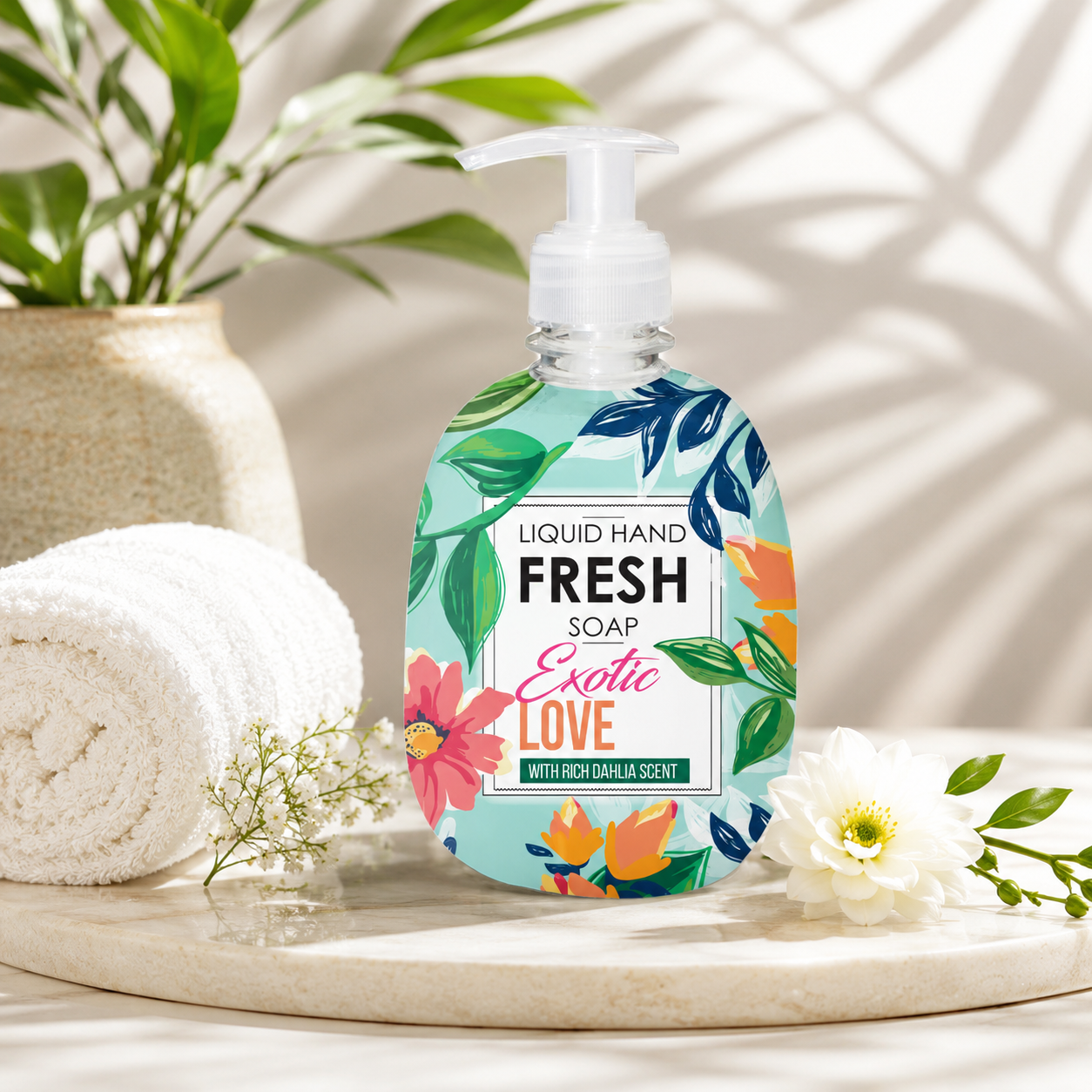 11 + 1 Gratis Liquid Hand Soap Exotic Love – Voordeelpakket van 12 Stuks | Langdurig Fris & Zacht voor de Handen