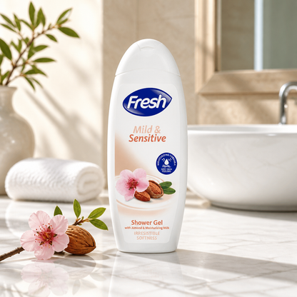 Fresh Shower Gel Voordeelpakket – 2 Stuks | Mild & Sensitive + Argan Oil | Hydraterende Douchegel voor Dagelijks Gebruik