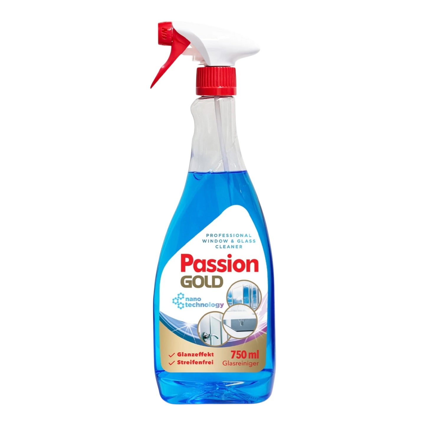 Passion Gold Glass & Window Cleaner 750 ml Blue - nano technology