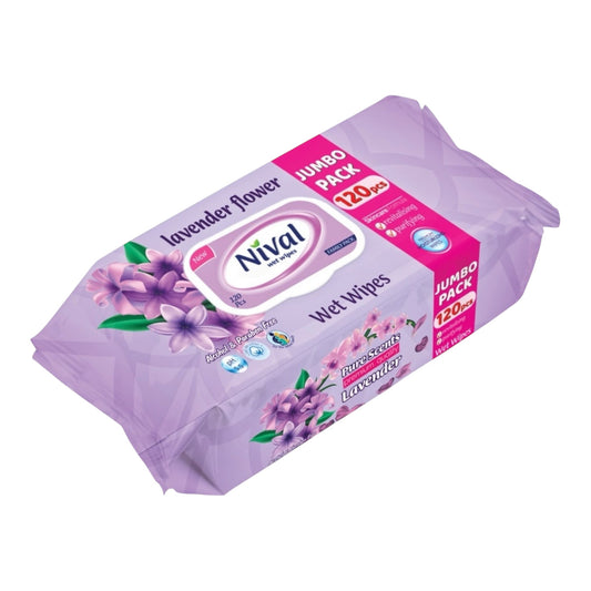 Nival Wet Wipes 120 Pcs Lavender