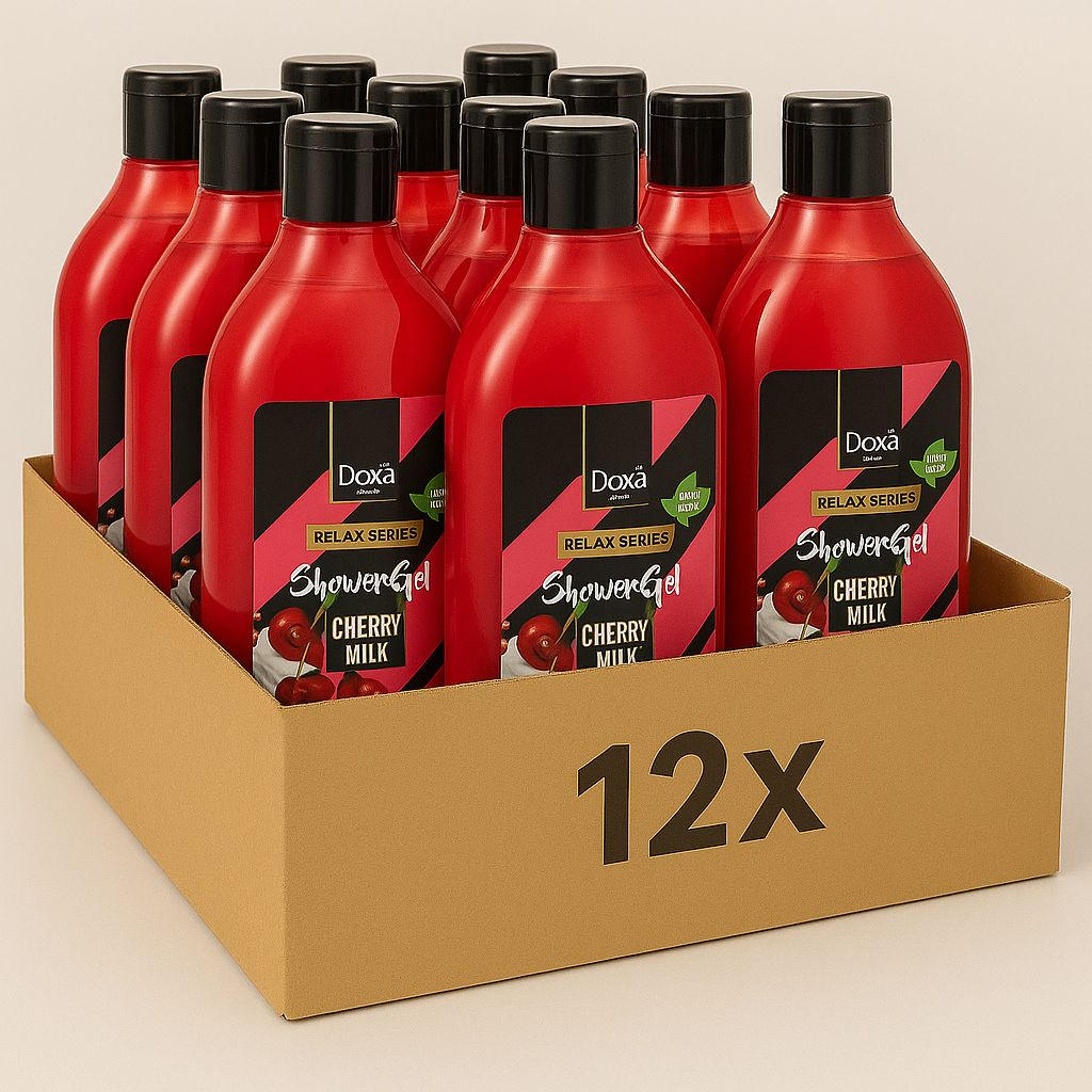 12X Doxa Relax Series-Shower Gel 400 Ml - Cherry&Milk
