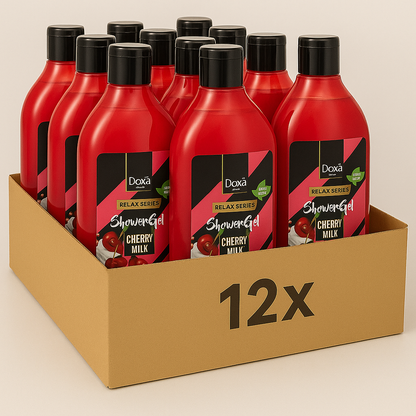 12X Doxa Relax Series-Shower Gel 400 Ml - Cherry&Milk