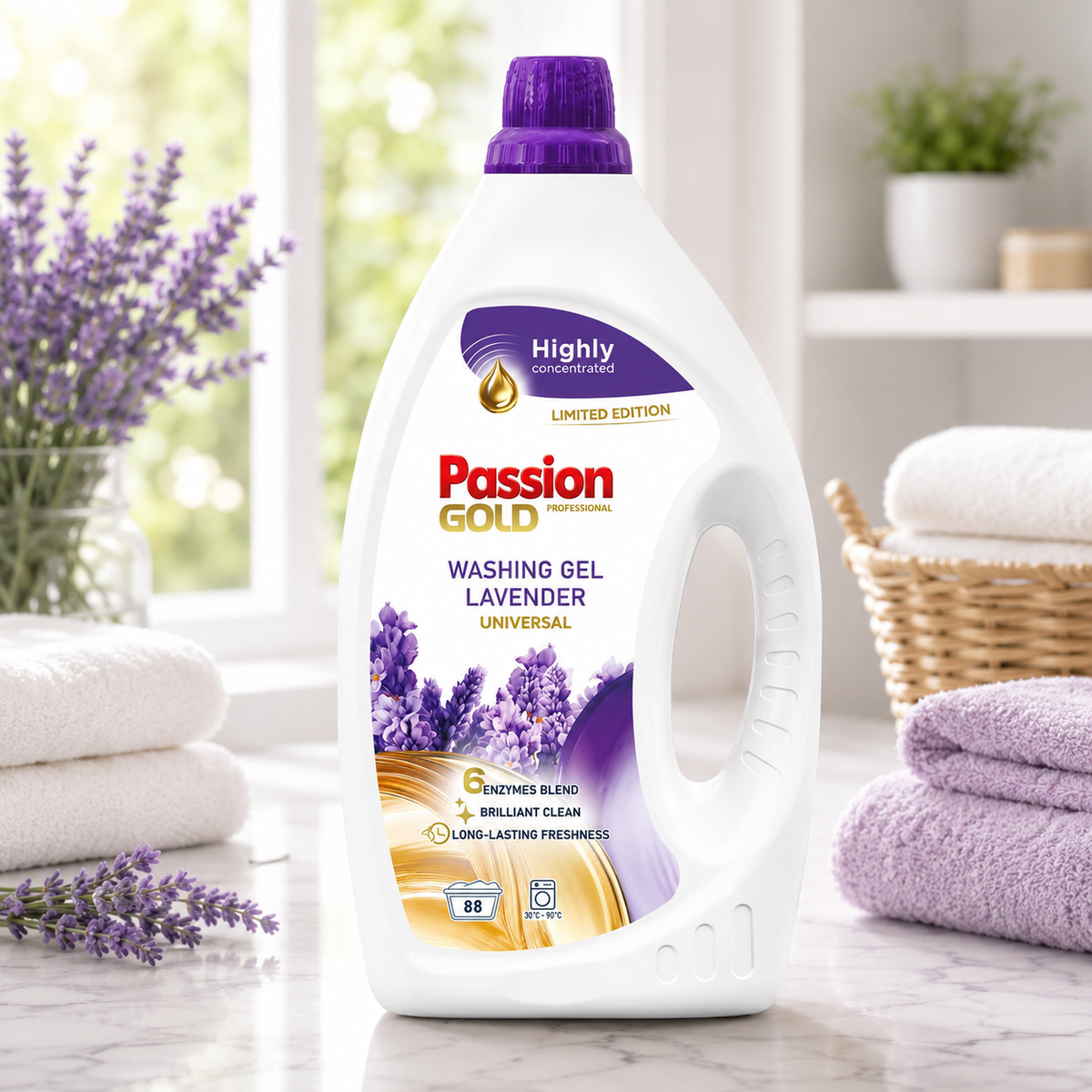 3XPassion Gold Professional Washing Gel  3.52 L Lavender Universal 264 washes