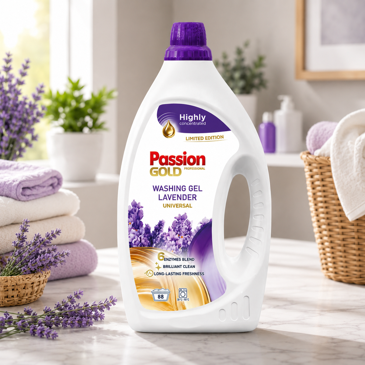 3XPassion Gold Professional Washing Gel  3.52 L Lavender Universal 264 washes