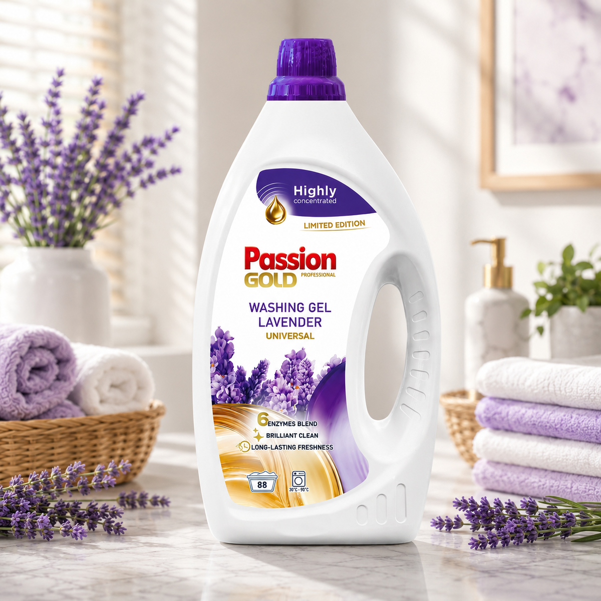 3XPassion Gold Professional Washing Gel  3.52 L Lavender Universal 264 washes