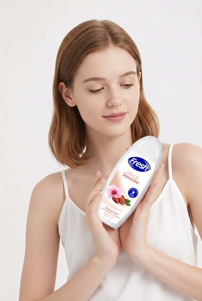 Fresh Shower Gel Voordeelpakket – 2 Stuks | Mild & Sensitive + Argan Oil | Hydraterende Douchegel voor Dagelijks Gebruik
