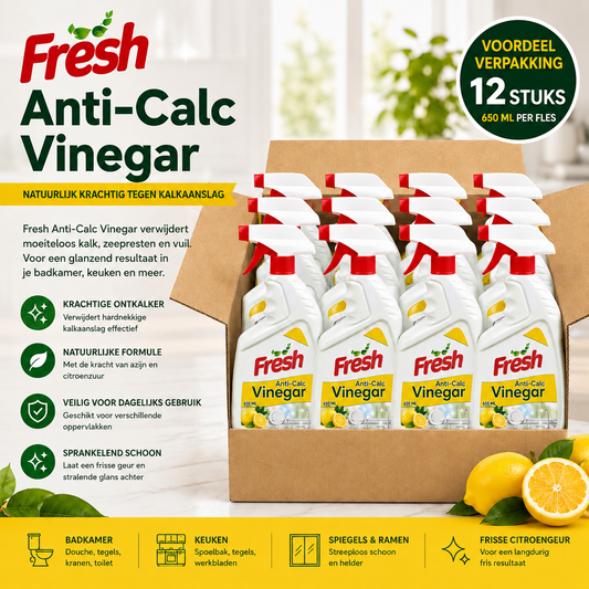 Fresh Anti-Calc Vinegar Spray – Voordeelverpakking 12 Stuks