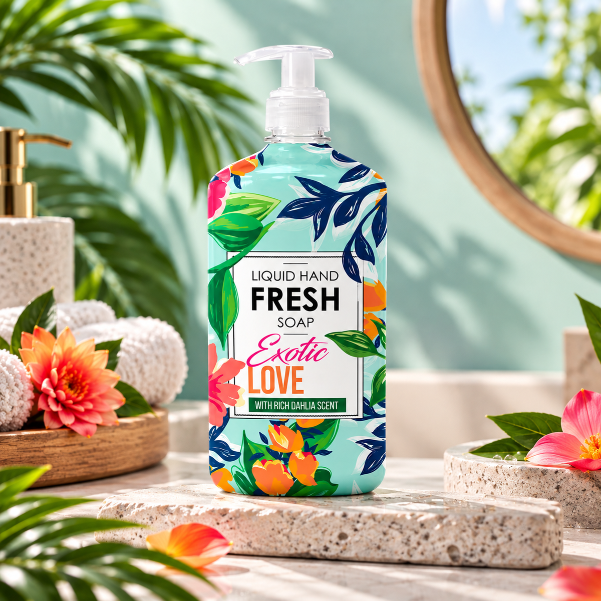 Fresh Exotic Love Vloeibare Handzeep – 5 + 1 Gratis – 6 x 1L – Exotic Geur