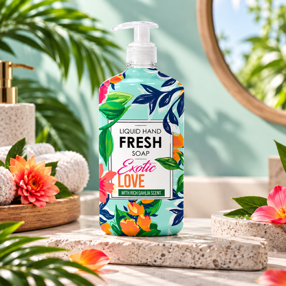 Fresh Exotic Love Vloeibare Handzeep – 5 + 1 Gratis – 6 x 1L – Exotic Geur