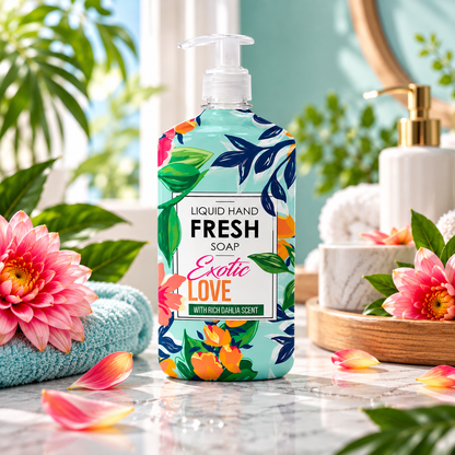 Fresh Exotic Love Vloeibare Handzeep – 5 + 1 Gratis – 6 x 1L – Exotic Geur