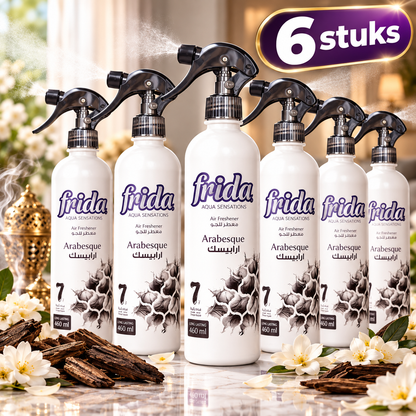 6 Stuks Frida Aqua Sensations Luchtverfrisserspray 460 ml – Verkrijgbaar in 8 Geuren