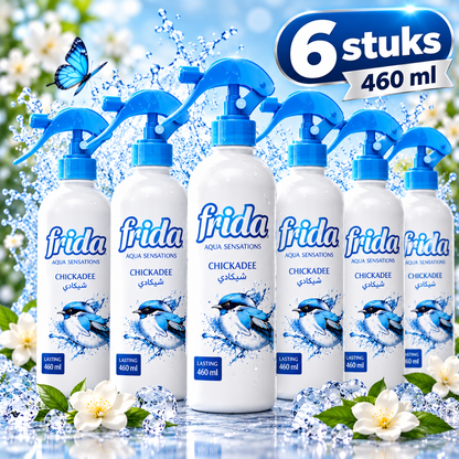 6 Stuks Frida Aqua Sensations Luchtverfrisserspray 460 ml – Verkrijgbaar in 8 Geuren